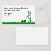 芝生を刈るシンプルな芝生 名刺 (正面/裏面)