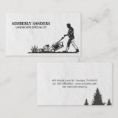 芝生を刈る人 名刺 (正面/裏面)