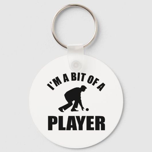 芝生カッコいいボーリングデザイン キーホルダー (正面)