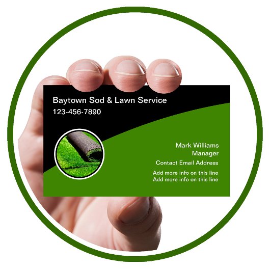 芝生カッコいいモダン及びソッドの名刺 名刺