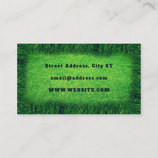 芝生カバー  名刺 (裏面)