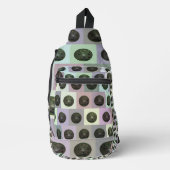 芝生カラフルのポップ・アートの椀アート スリングバッグ (正面)