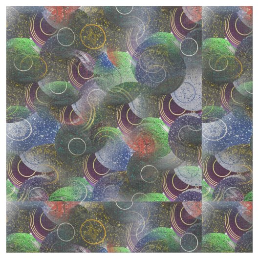 芝生カラフルの椀の切り離し ファブリック (クローズアップ)