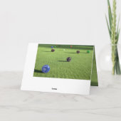 芝生カラフルボウルハッピーバースデー、 カード (裏面)
