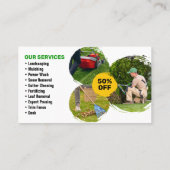 芝生ガーデニング造園草刈りサービス 名刺 (裏面)