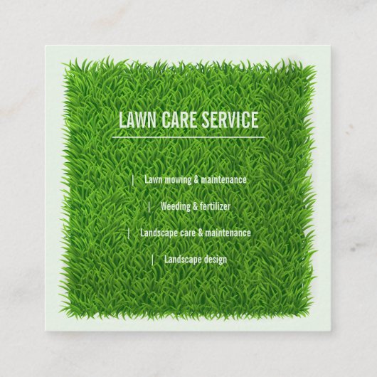 芝生サービスガーデン スクエア名刺 (裏面)