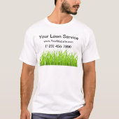 芝生サービスシンプルのワークシャツ Tシャツ (正面)