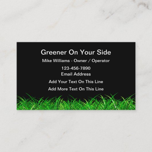 芝生サービスシンプルの名刺グラス 名刺 (正面)