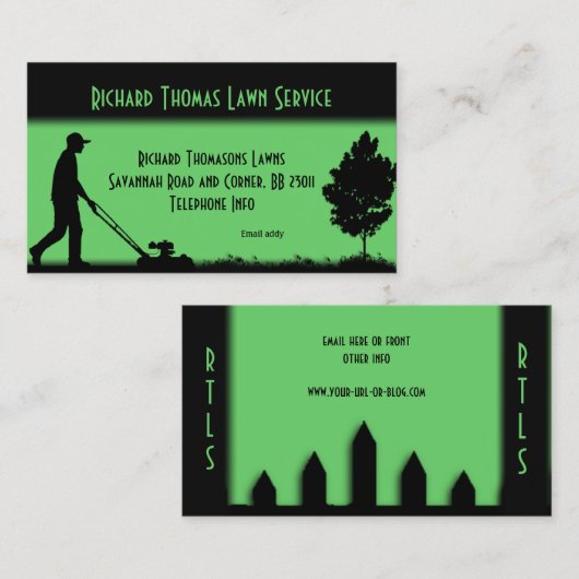 芝生サービス景色の名刺 名刺 (正面/裏面)