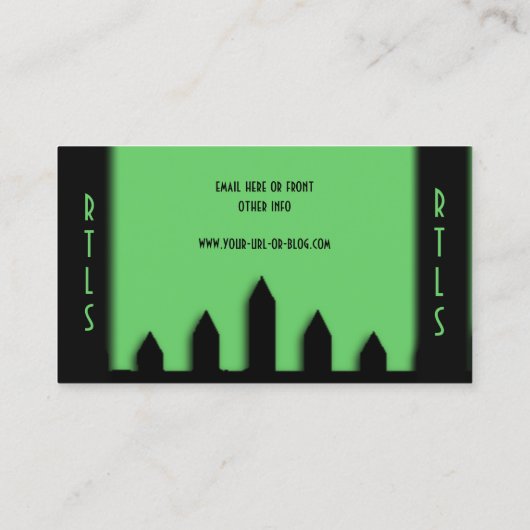 芝生サービス景色の名刺 名刺 (裏面)