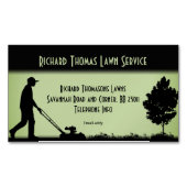 芝生サービス景観磁気事業 マグネット名刺 (正面)