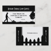 芝生サービス風景ホワイトビジネスカード 名刺 (正面/裏面)