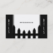 芝生サービス風景ホワイトビジネスカード 名刺 (裏面)