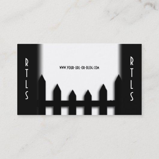 芝生サービス風景ホワイトビジネスカード 名刺 (裏面)