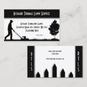 芝生サービス風景ホワイトビジネスカード 名刺 (正面/裏面)