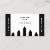 芝生サービス風景ホワイトビジネスカード 名刺 (裏面)