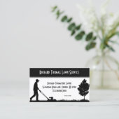 芝生サービス風景ホワイトビジネスカード 名刺 (スタンド正面)