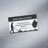 芝生サービス風景ライトブルー マグネット名刺 (インサイチュ)