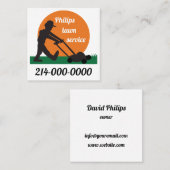 芝生サービス スクエア名刺 (正面/裏面)