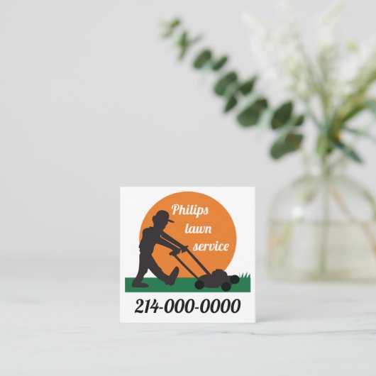 芝生サービス スクエア名刺 (スタンド正面)