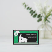 芝生サービス：ブロック方式 名刺 (スタンド正面)