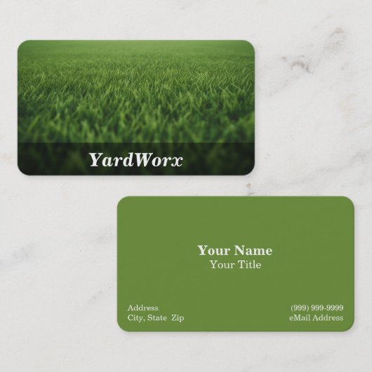 芝生サービス/ヤード気に 名刺 (正面/裏面)
