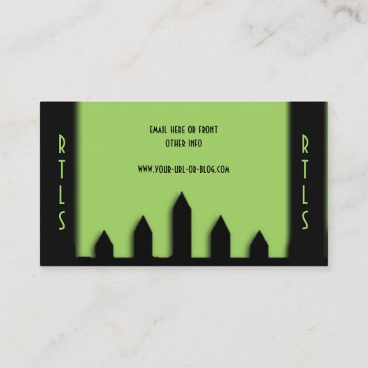 芝生サービス（横） （両面） 名刺 (裏面)