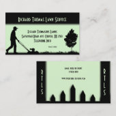 芝生サービス（横）（薄い緑） 名刺 (正面/裏面)