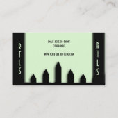 芝生サービス（横）（薄い緑） 名刺 (裏面)