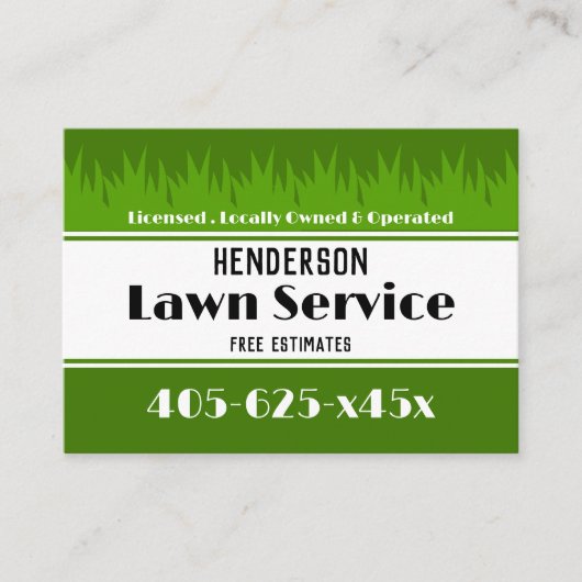 芝生サー気にビス 名刺 (正面)