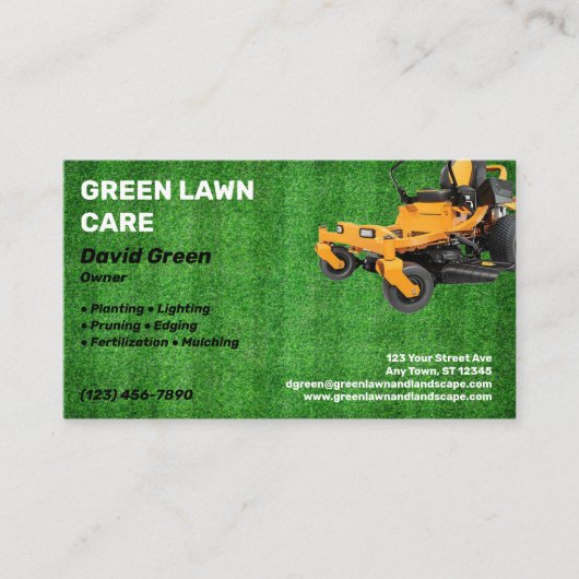 芝生サー気にビス 名刺 (正面)