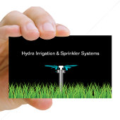 芝生スプリンクラー灌漑ビジネスカード 名刺