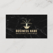 芝生スプリンクラー灌漑造園ブラックマーブル 名刺 (正面)