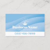 芝生ス気にプリンクラロゴブルー造園 名刺 (正面)