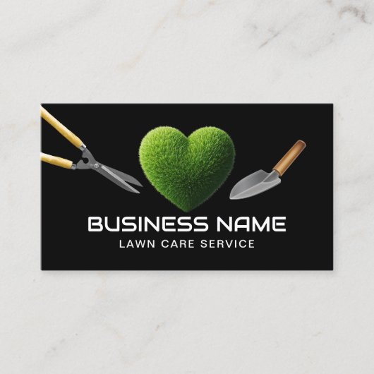 芝生ハートプロフェッショナル気に芝生と造園 名刺 (正面)