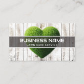 芝生ハート気に芝生と造園素朴ウッド 名刺 (正面)