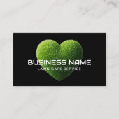 芝生ハート気に芝生&造園ブラック 名刺 (正面)