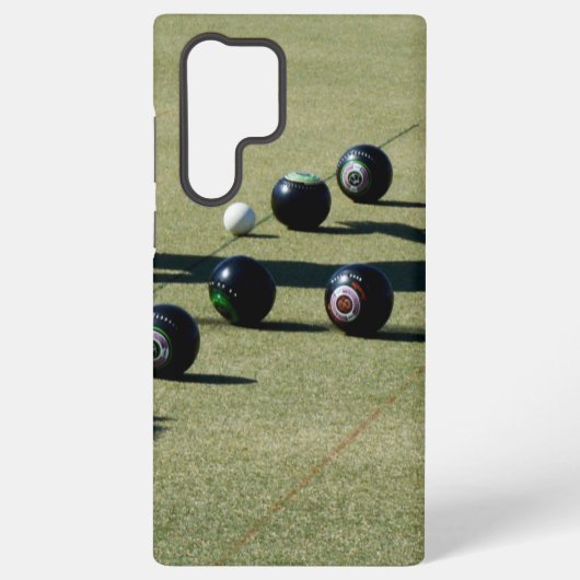 芝生ボウリングでの僅差の勝利: 危機一髪 SAMSUNG GALAXYケース (裏面)