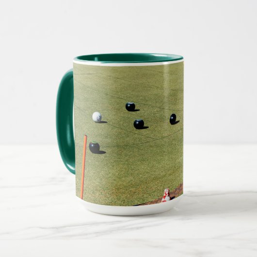 芝生ボウル遊び コーヒーマグ マグカップ (正面左)