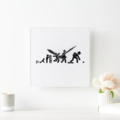 芝生ボール スクエア壁時計 (ホーム)