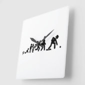 芝生ボール スクエア壁時計 (傾斜)