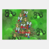 芝生メリーのボウルのクリスマス、ギフトラップシート、 ラッピングペーパーシート (正面3)