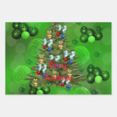 芝生メリーのボウルのクリスマス、ギフトラップシート、 ラッピングペーパーシート (正面2)