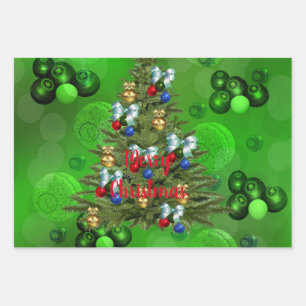 芝生メリーのボウルのクリスマス、ギフトラップシート、 ラッピングペーパーシート