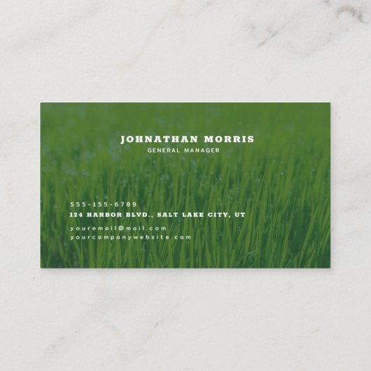 芝生モダンと気に造園 名刺 (裏面)