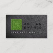 芝生モダンサービス/造園草のロゴ 名刺 (正面)