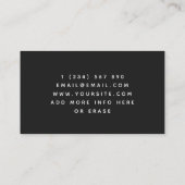 芝生モダンサー気にビスサボテン多肉質ロゴ 名刺 (裏面)