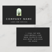 芝生モダンサー気にビスサボテン多肉質ロゴ 名刺 (正面/裏面)