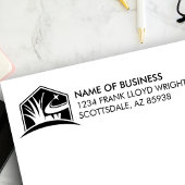 芝生モダンロ気にゴ造園差出人住所 セルフインキングスタンプ