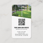 芝生モダン写真気にQRコード 名刺 (正面)